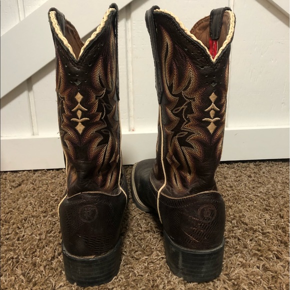 Tony Lama Tobac Patchwork 3R Boots- size 9.5 - Picture 2 of 6